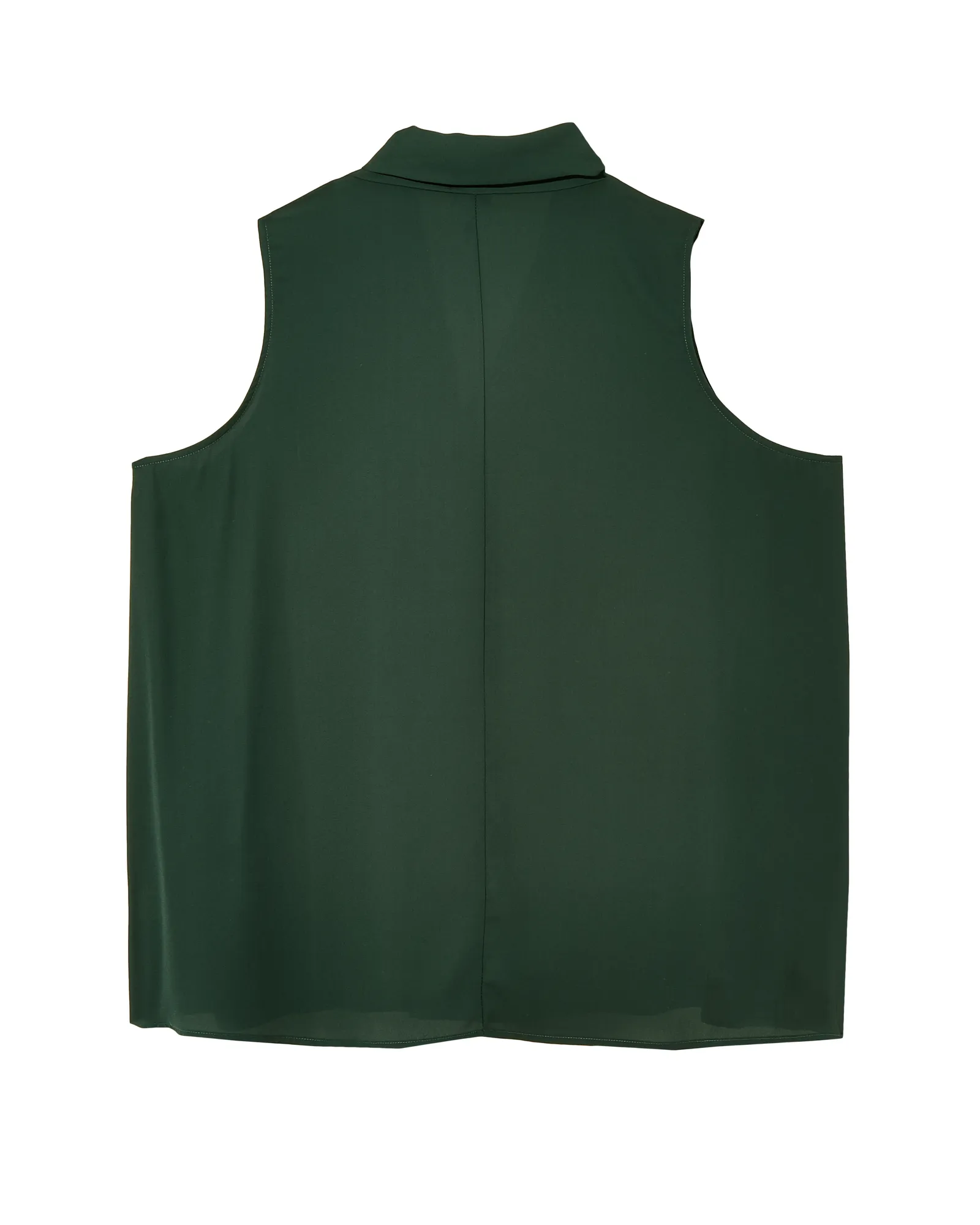 Antonella Sleeveless Tie Neck Blouse | Forest Green