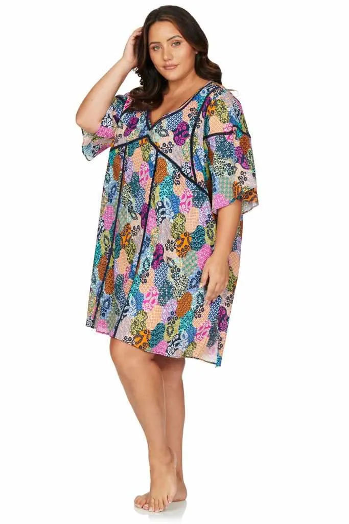 Artesands Brahms Short Sleeve Dress - Salmagundi