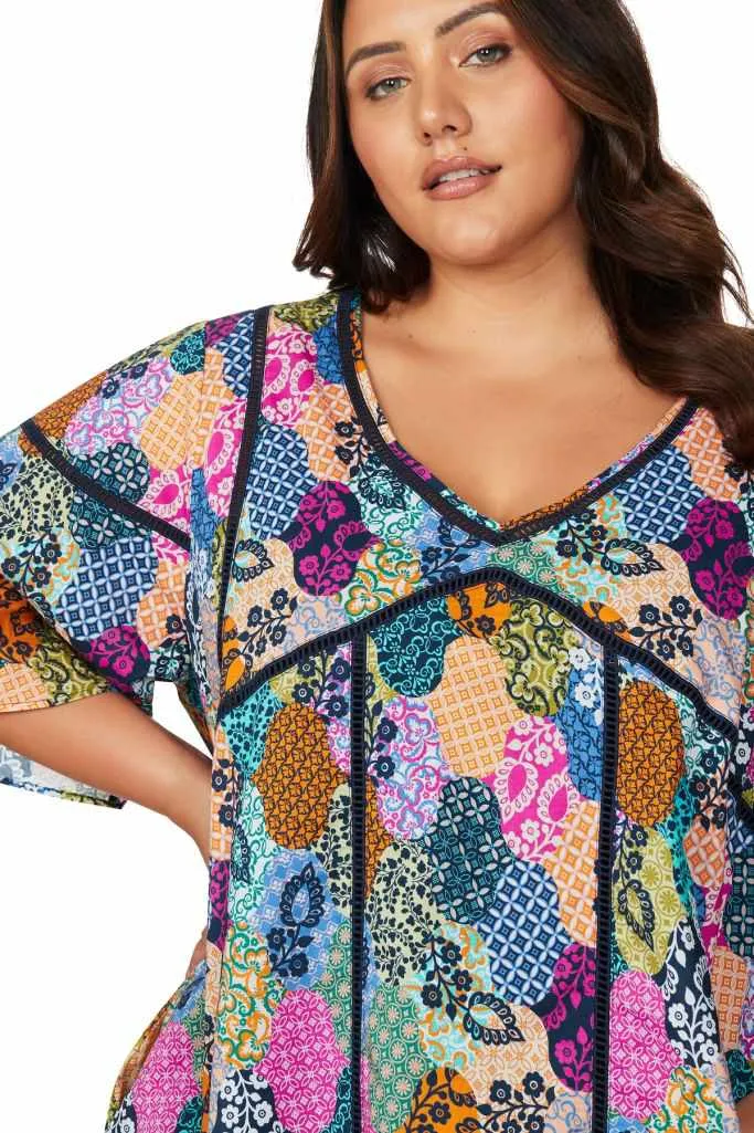 Artesands Brahms Short Sleeve Dress - Salmagundi