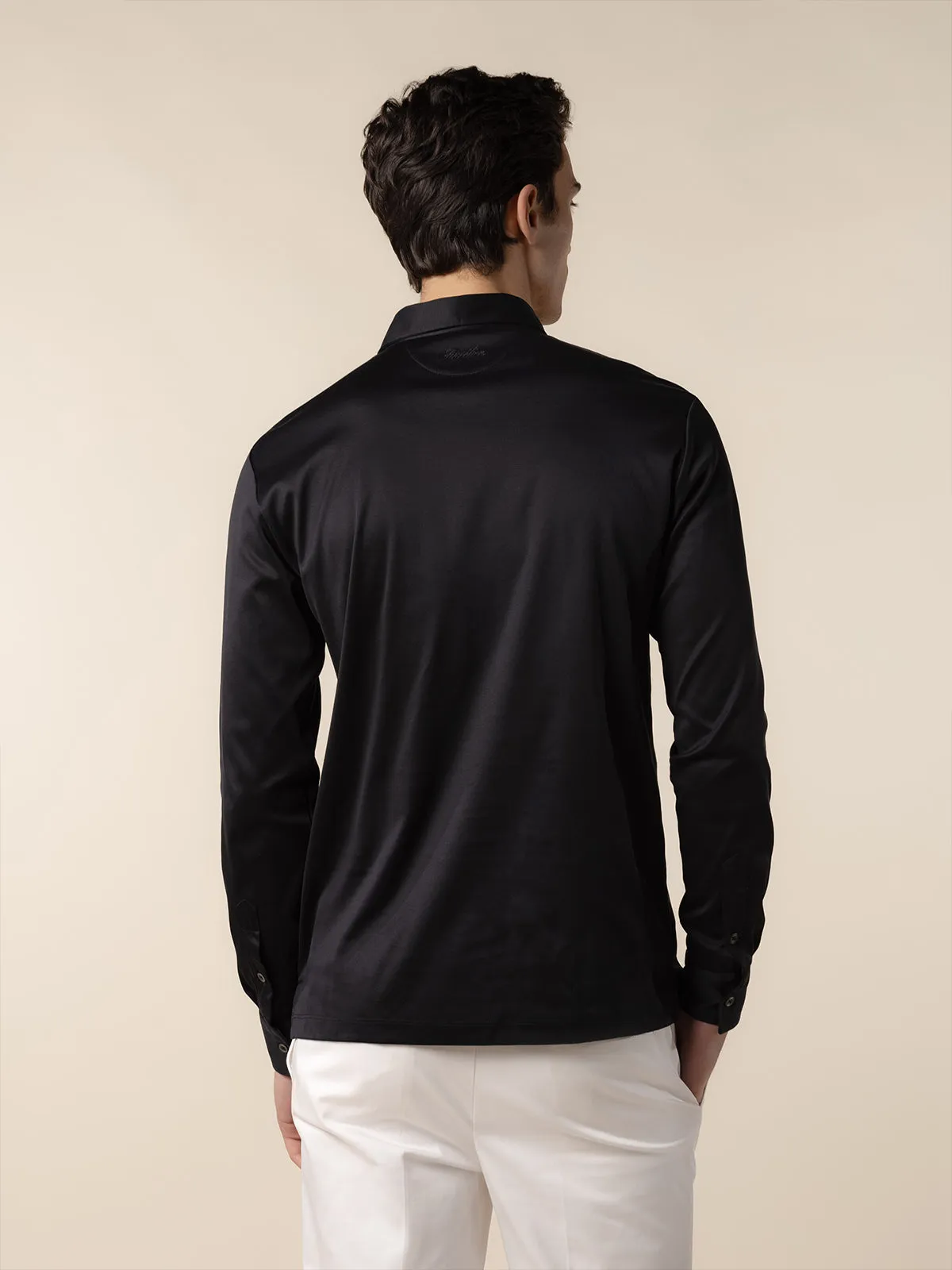 AUR1 Longsleeve Polo Black
