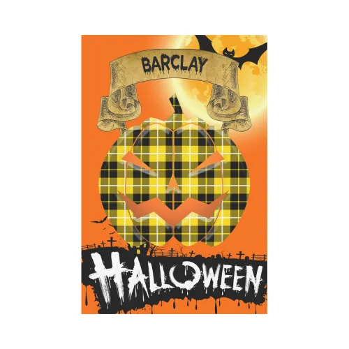 Barclay Dress Modern Tartan Jack O' Lantern Garden Flag / Halloween Home Decor NN4