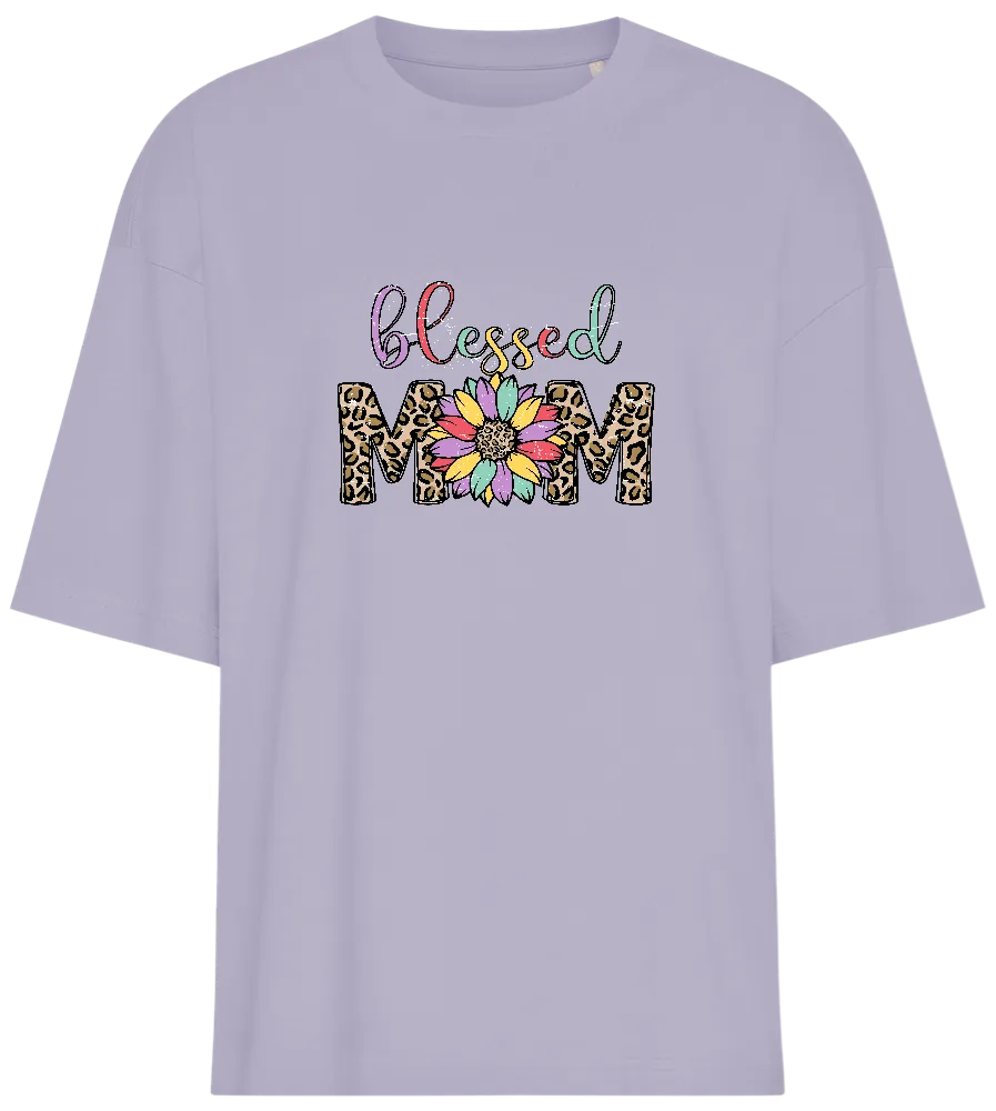 Blessed Mom Leopard Design - Premium women's oversized t-shirt