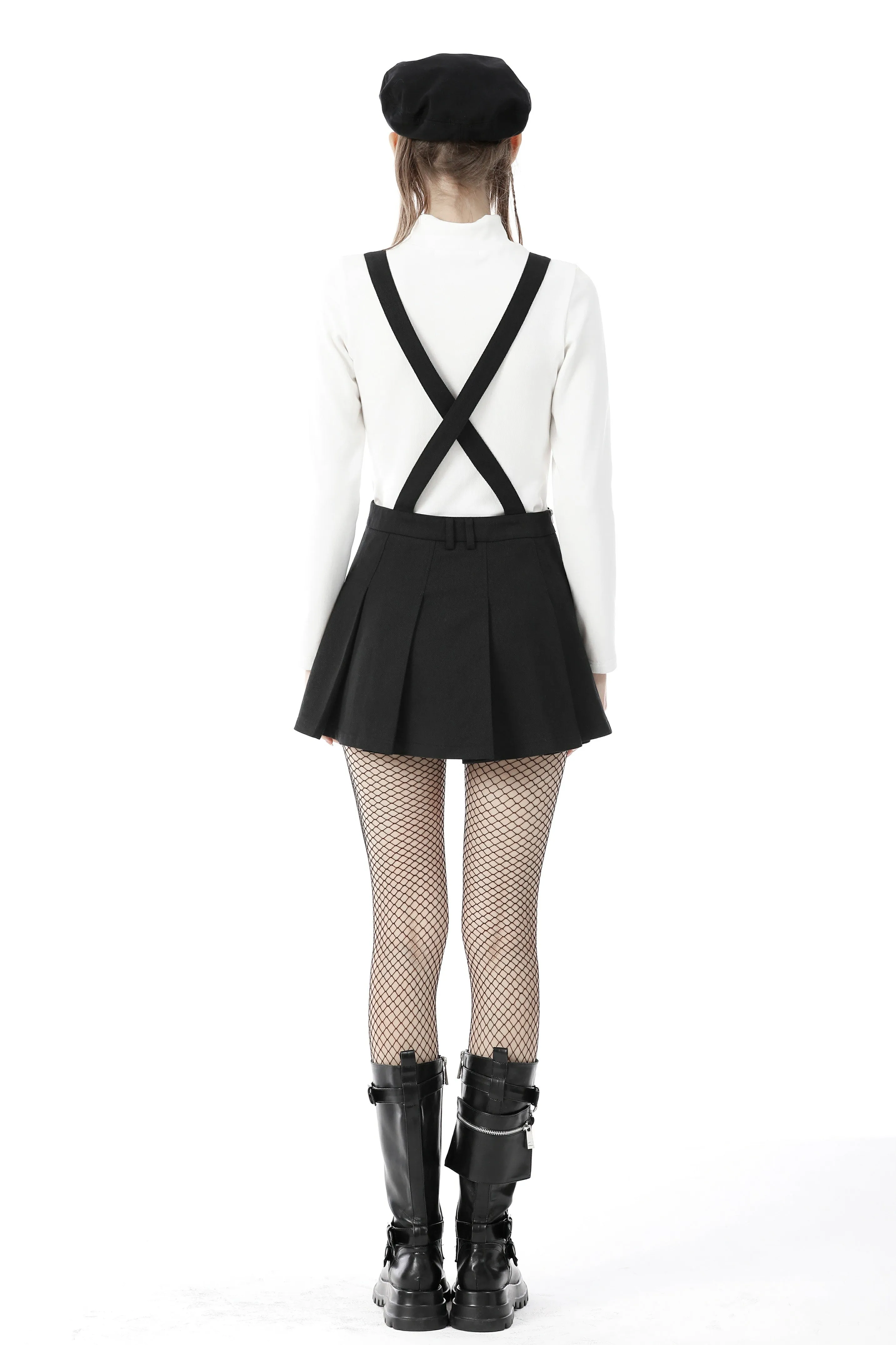 Blood devil strap pleated dress DW642