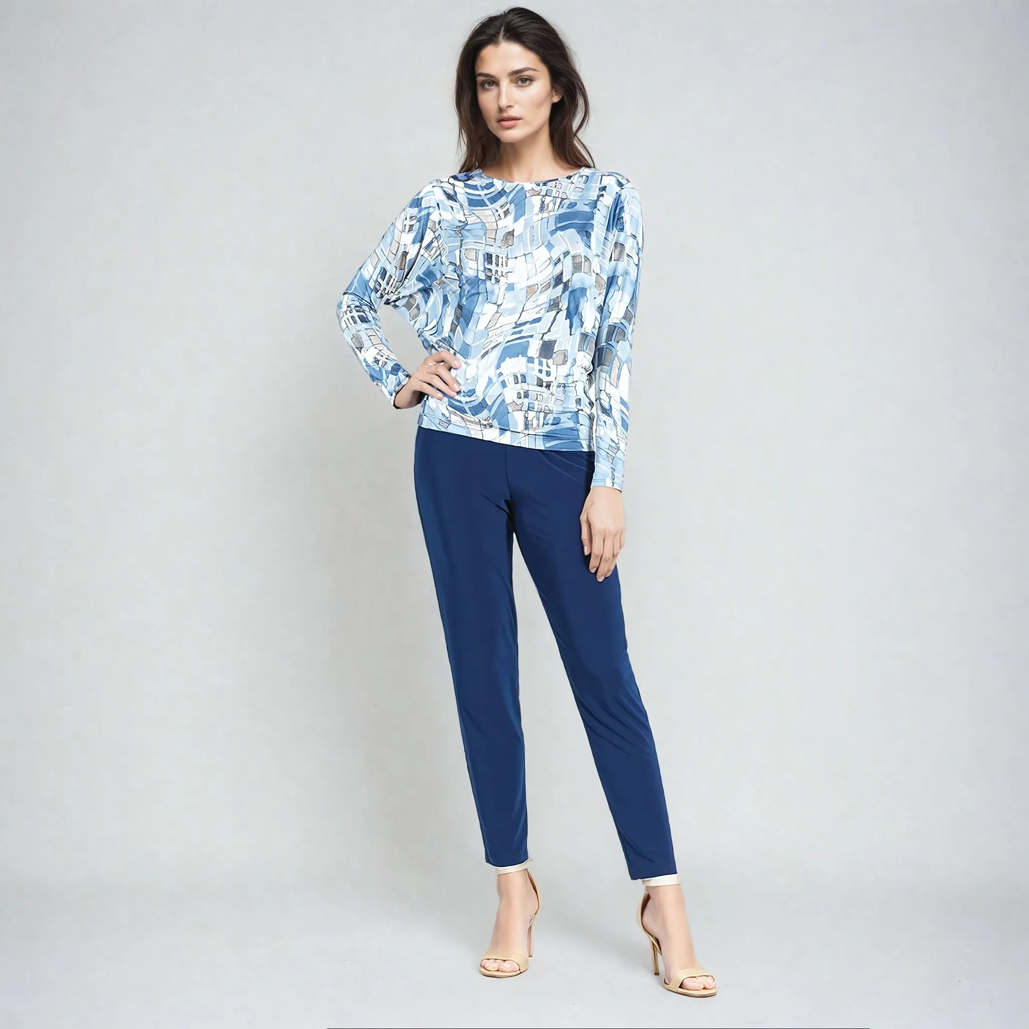 Butter Knit - Textured Dolman Sleeve Top - Mosaic Tile - Final Sale!