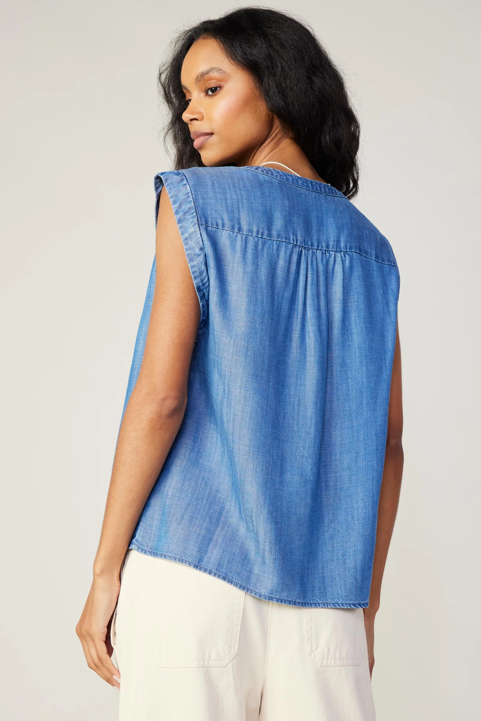 Chambray Tank Top