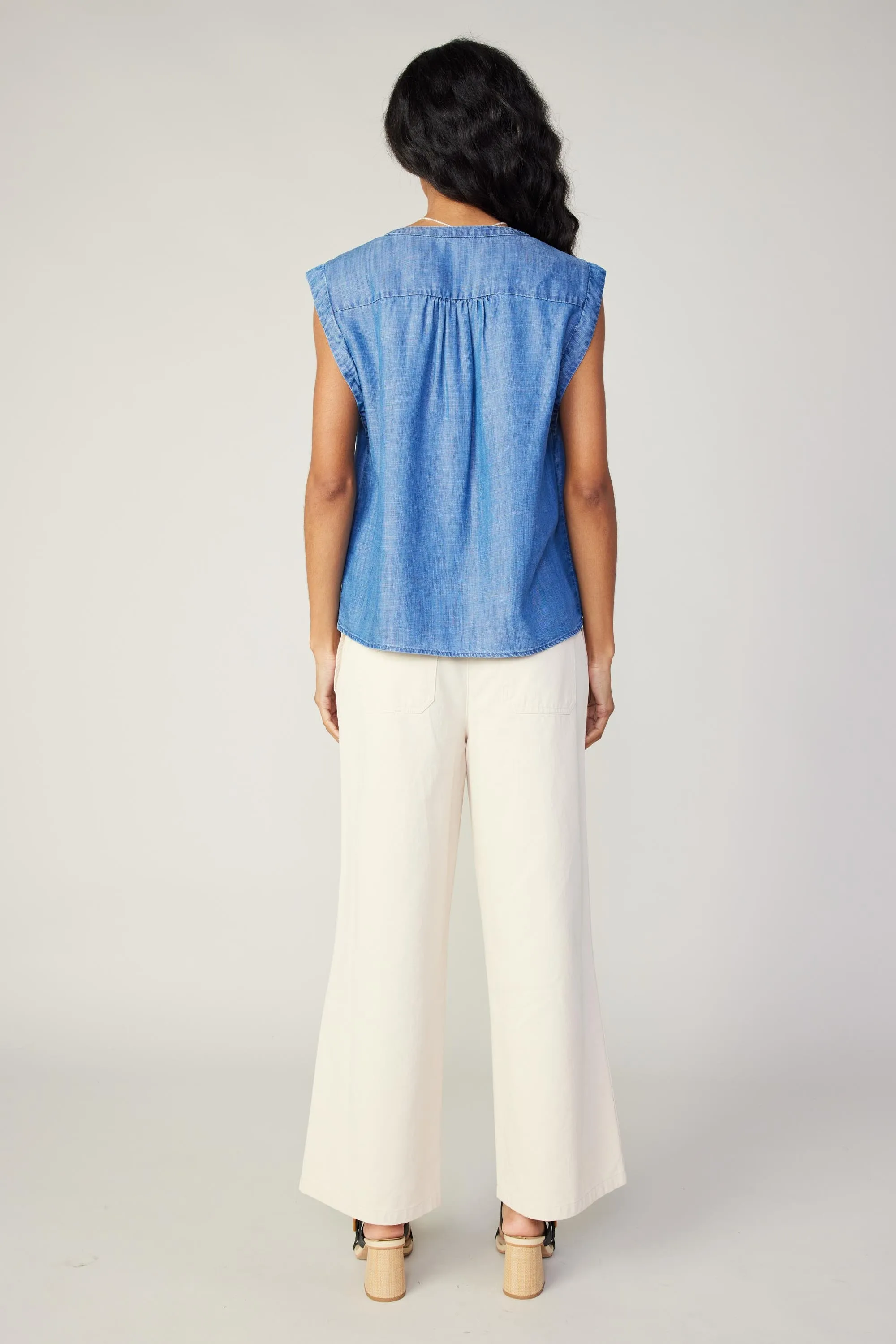 Chambray Tank Top