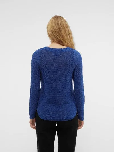 Charity Mazarine Blue Textured Pullover