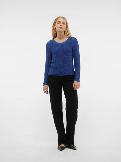 Charity Mazarine Blue Textured Pullover