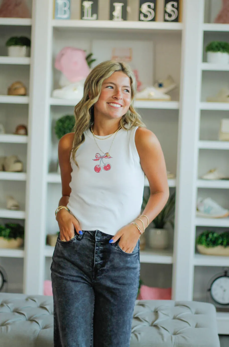Cherry Bow Top