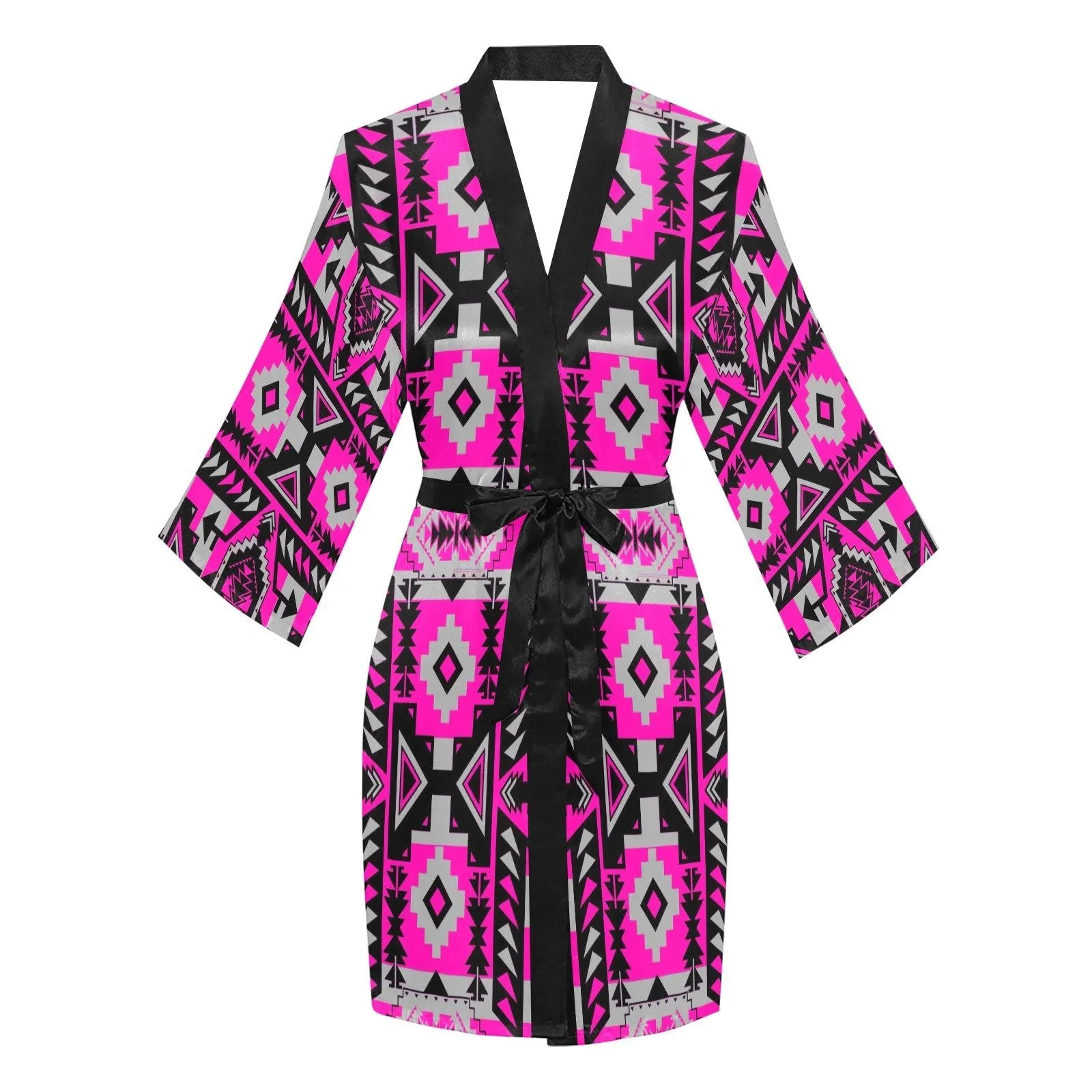 Chiefs Mountain Stunning Sunset Long Sleeve Satin Robe