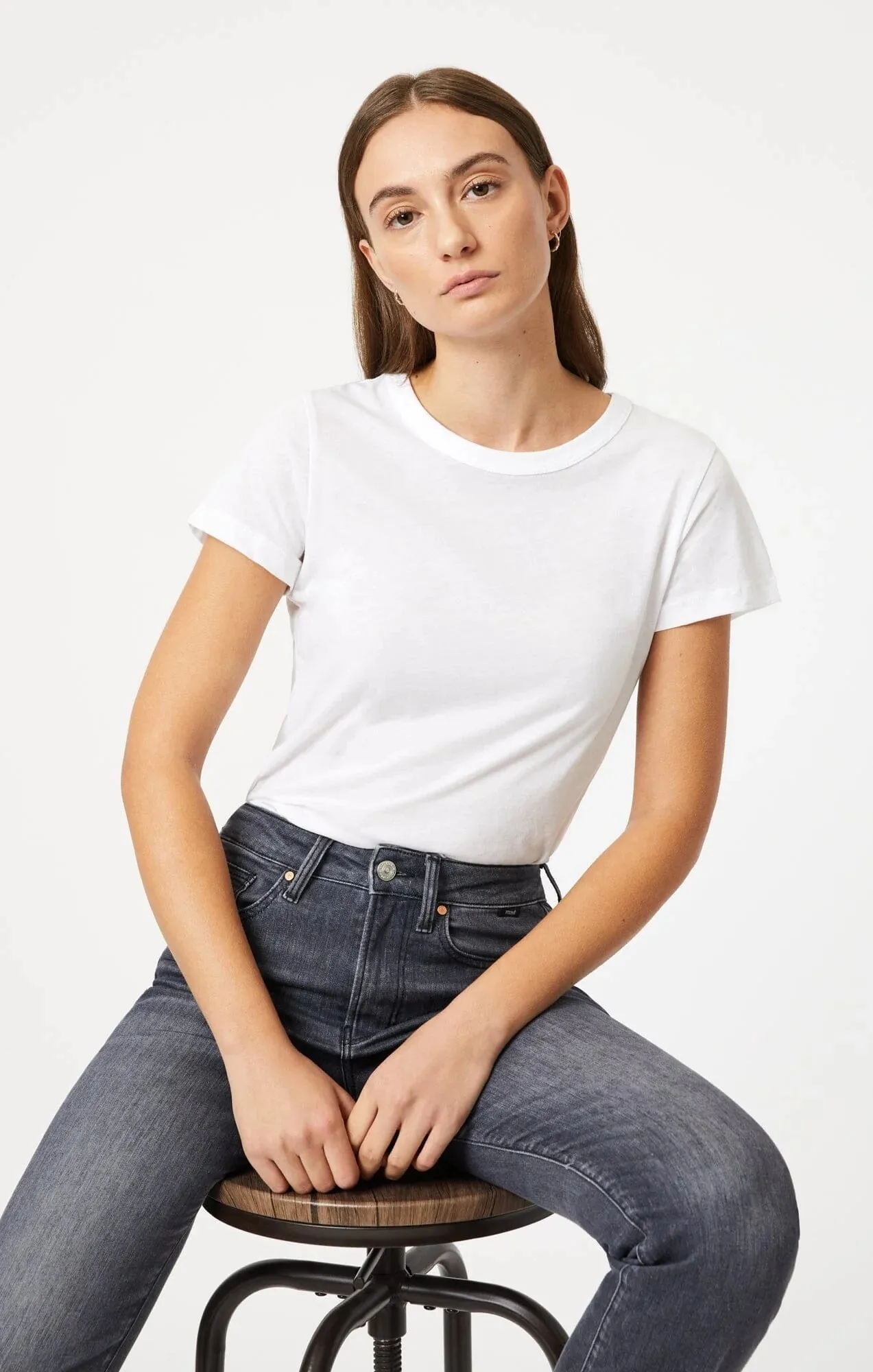 Crew Neck Basic Short Sleeve Tee
