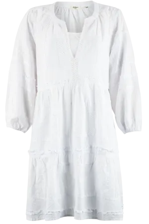 Dylan White Patchwork Dress
