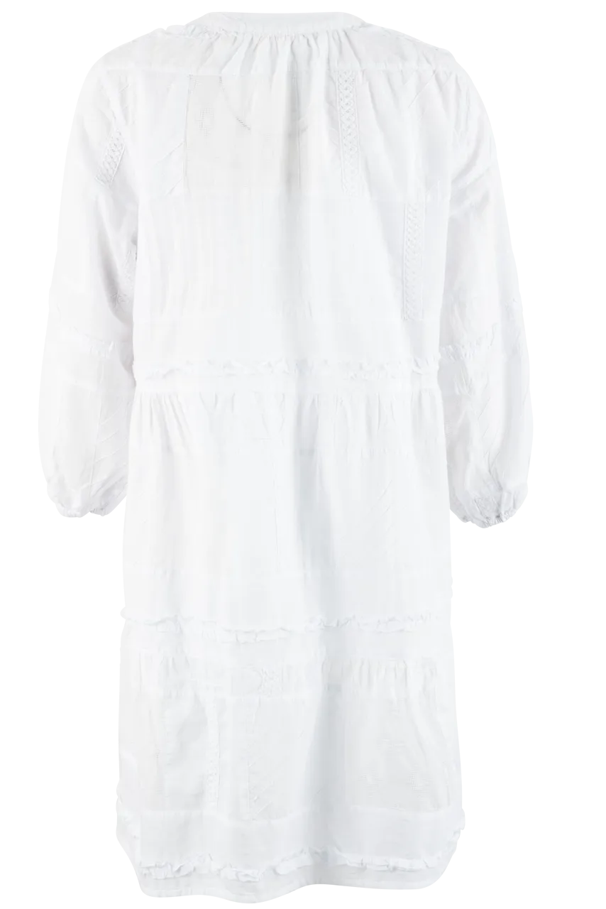 Dylan White Patchwork Dress