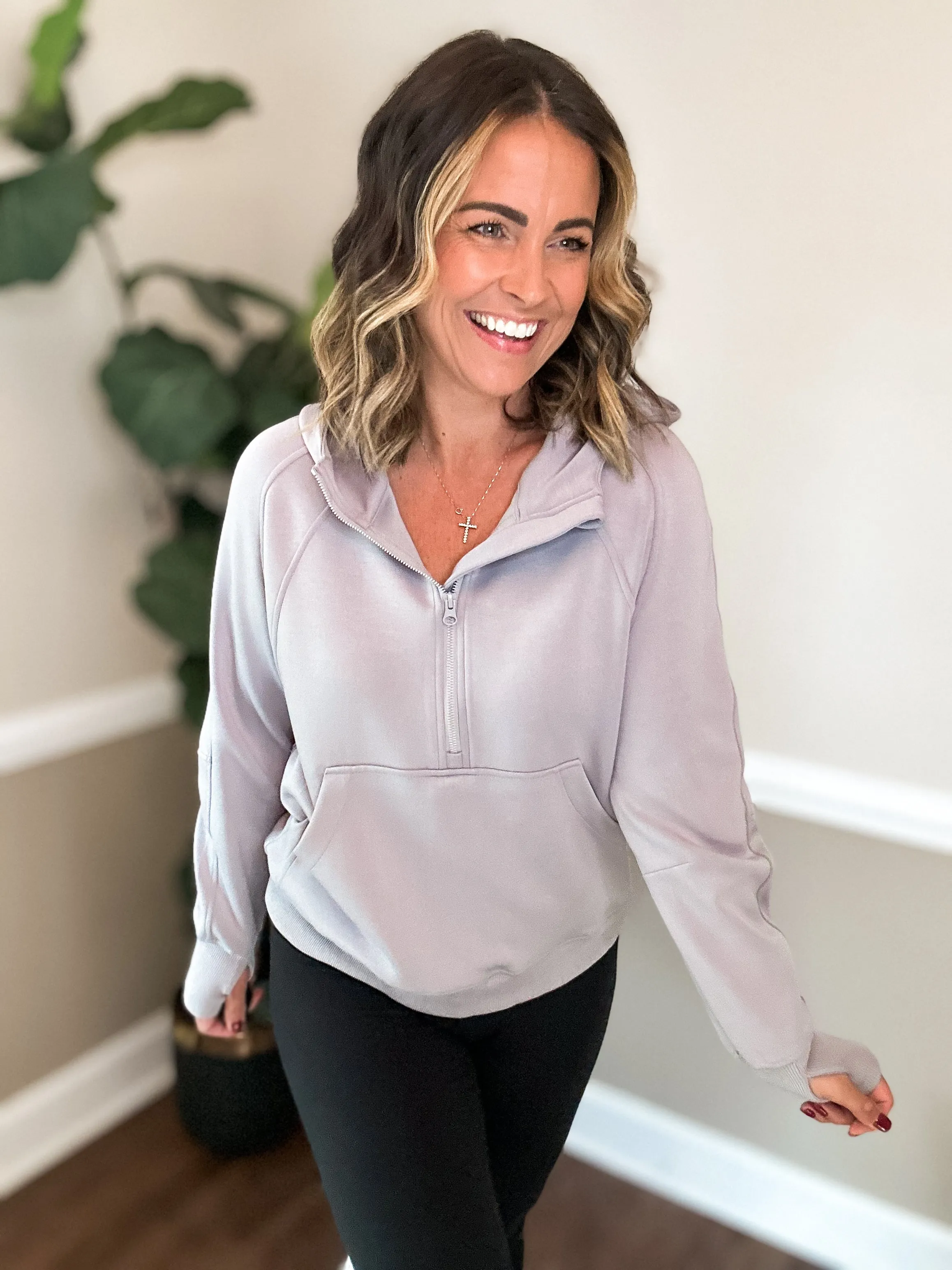Easy Feeling Quarter Zip Hoodie