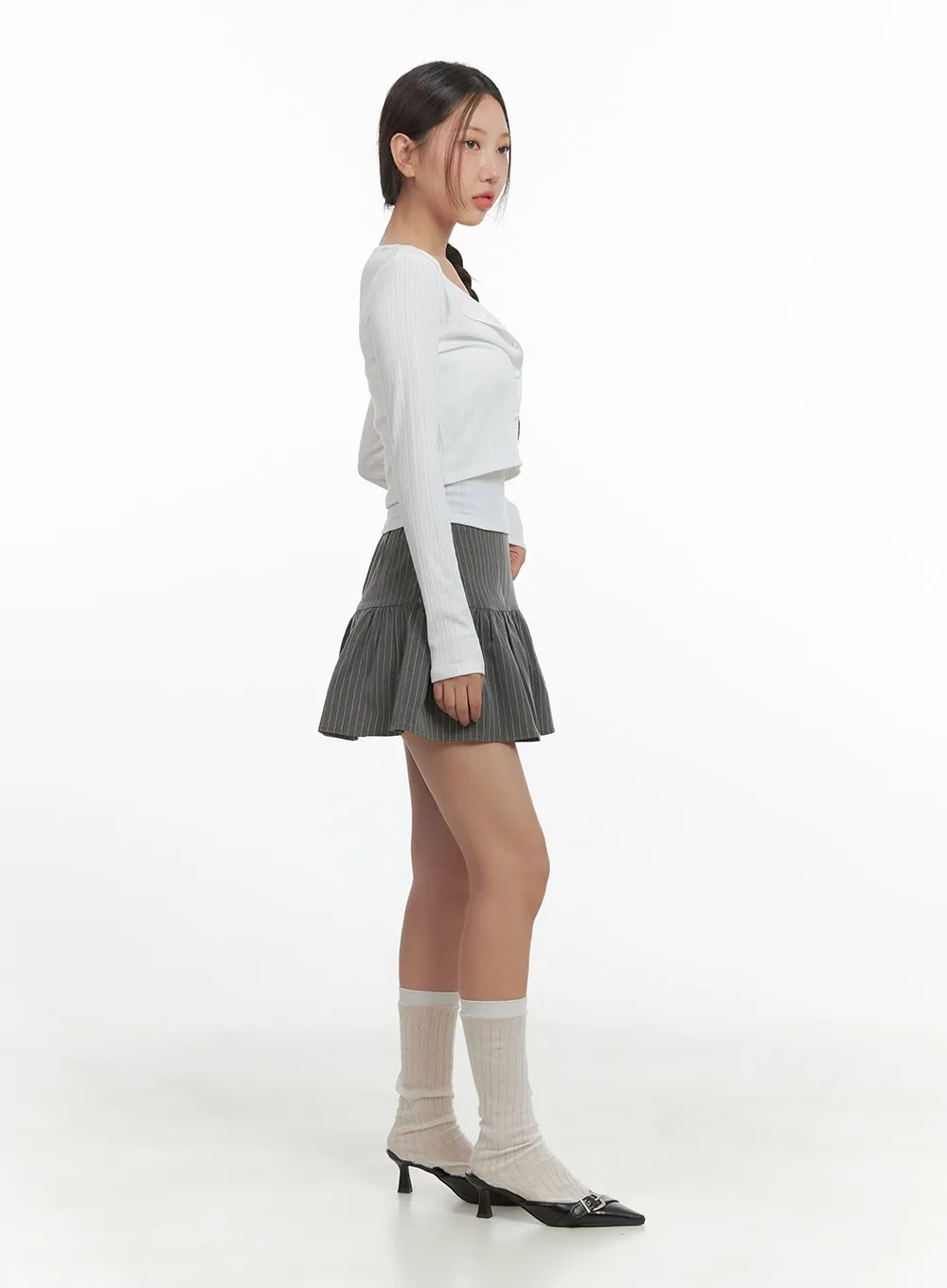 Elegant Lace Trim Crop Cardigan CO402
