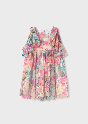 Girls Floral Chiffon Dress
