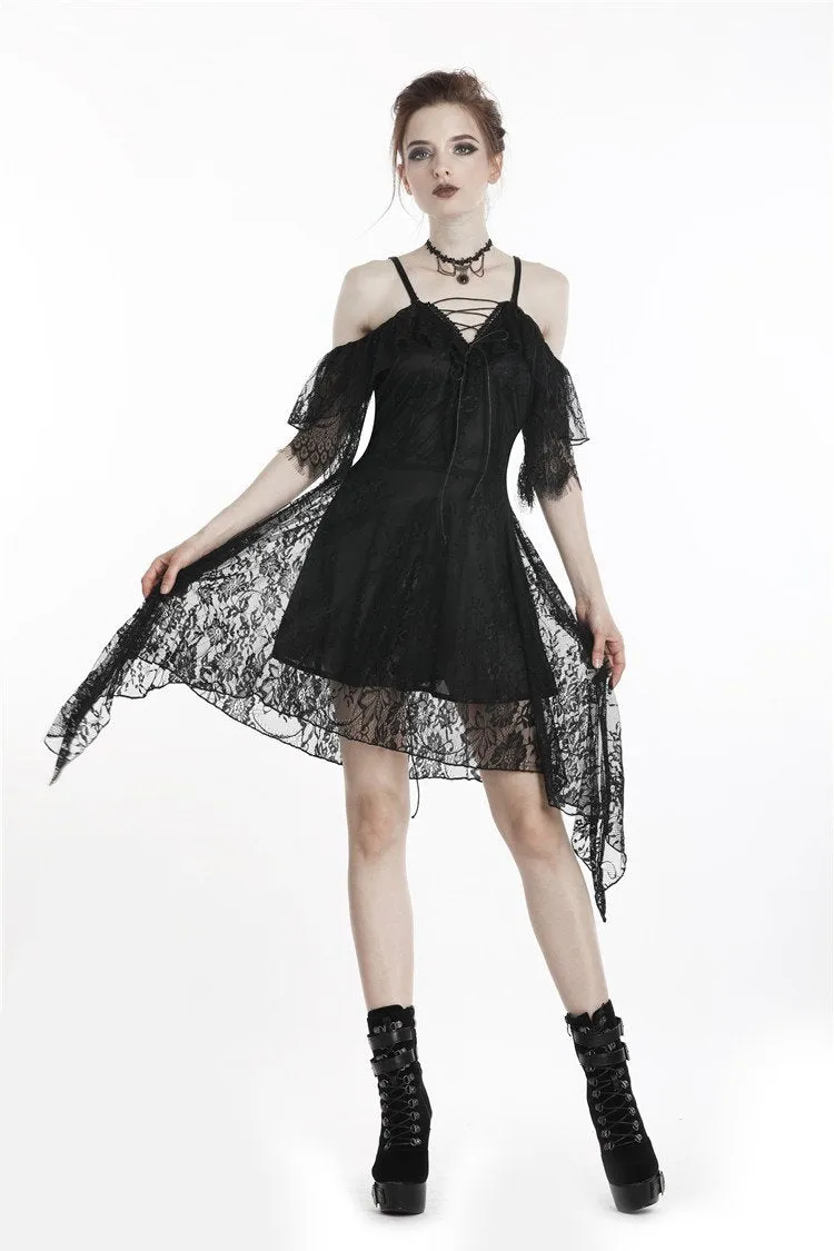Gothic lace sexy strap dress DW250