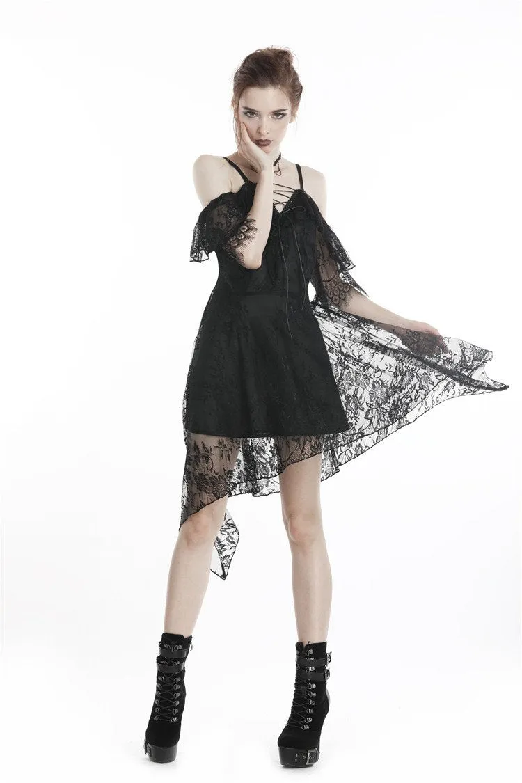 Gothic lace sexy strap dress DW250