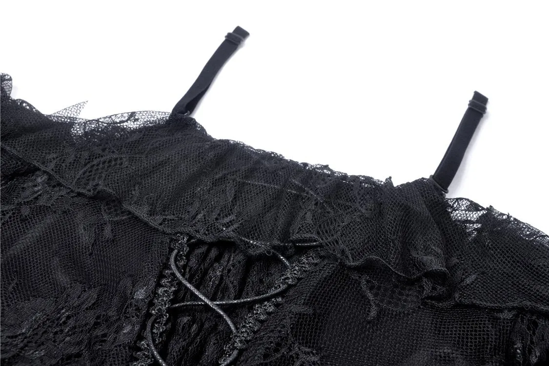 Gothic lace sexy strap dress DW250