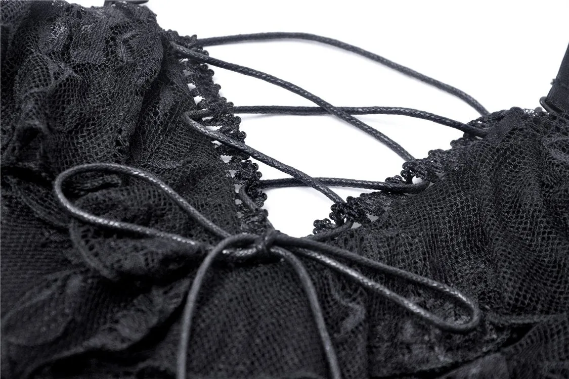Gothic lace sexy strap dress DW250