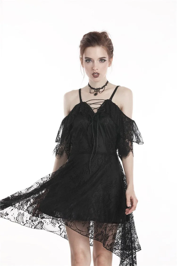 Gothic lace sexy strap dress DW250