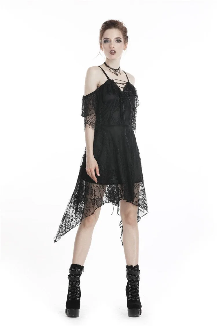 Gothic lace sexy strap dress DW250