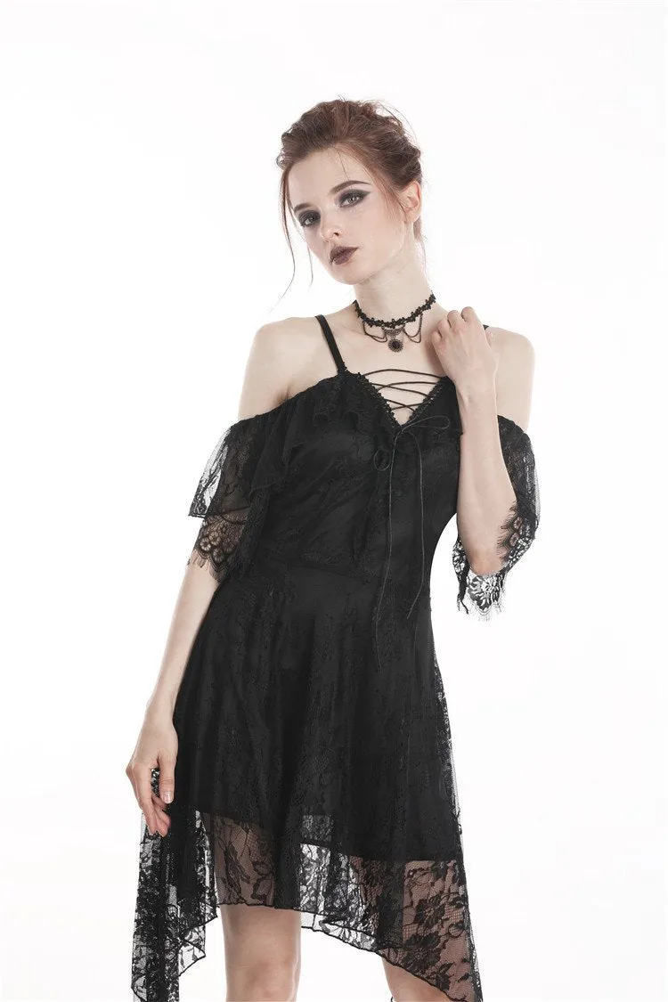 Gothic lace sexy strap dress DW250