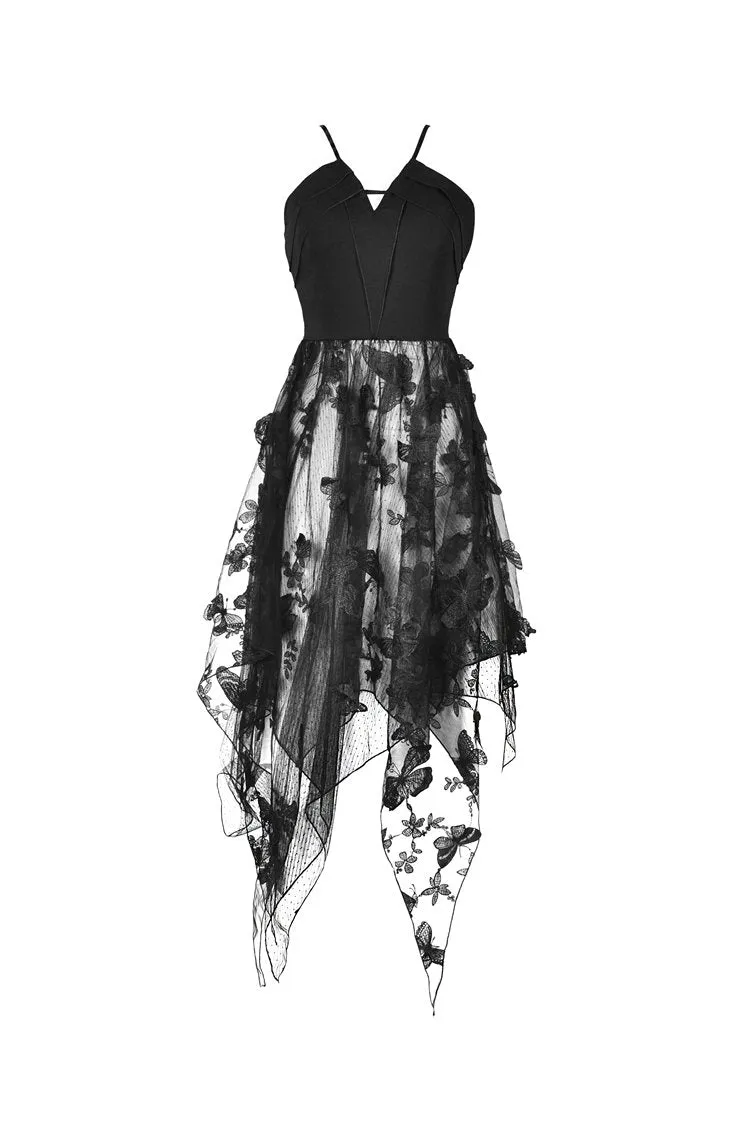 Gothic sexy butterfly strap dress DW409