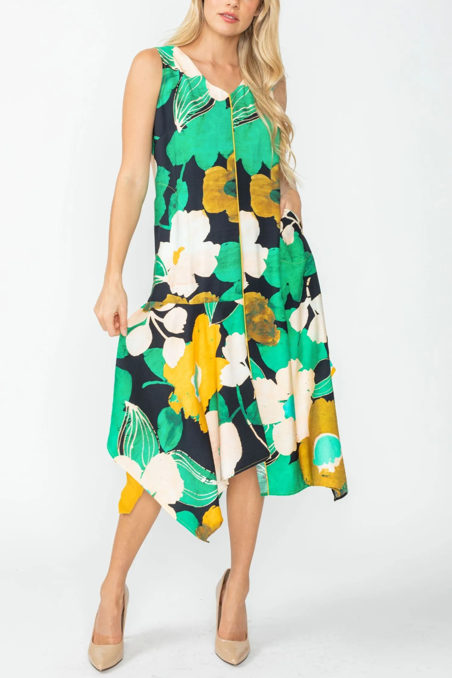 Green Handkerchief Dress