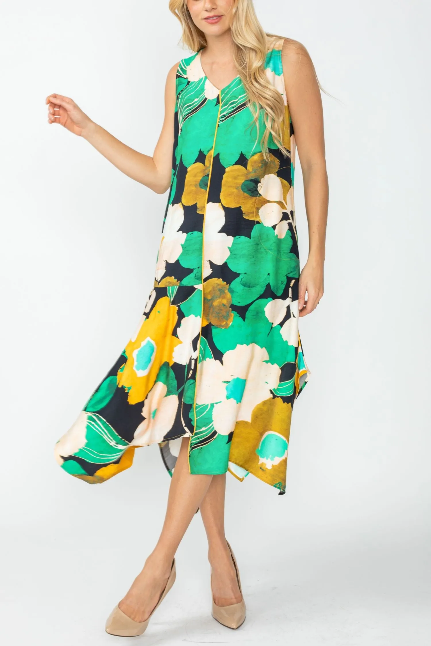 Green Handkerchief Dress