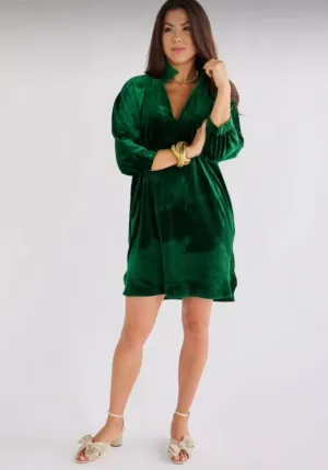 Green Velvet Betsy Holiday Dress