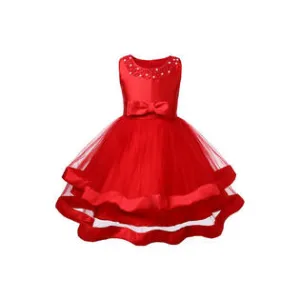 Ketty More Kids Girls Beads Decorated Round Neck Party Dress-KGDC2016