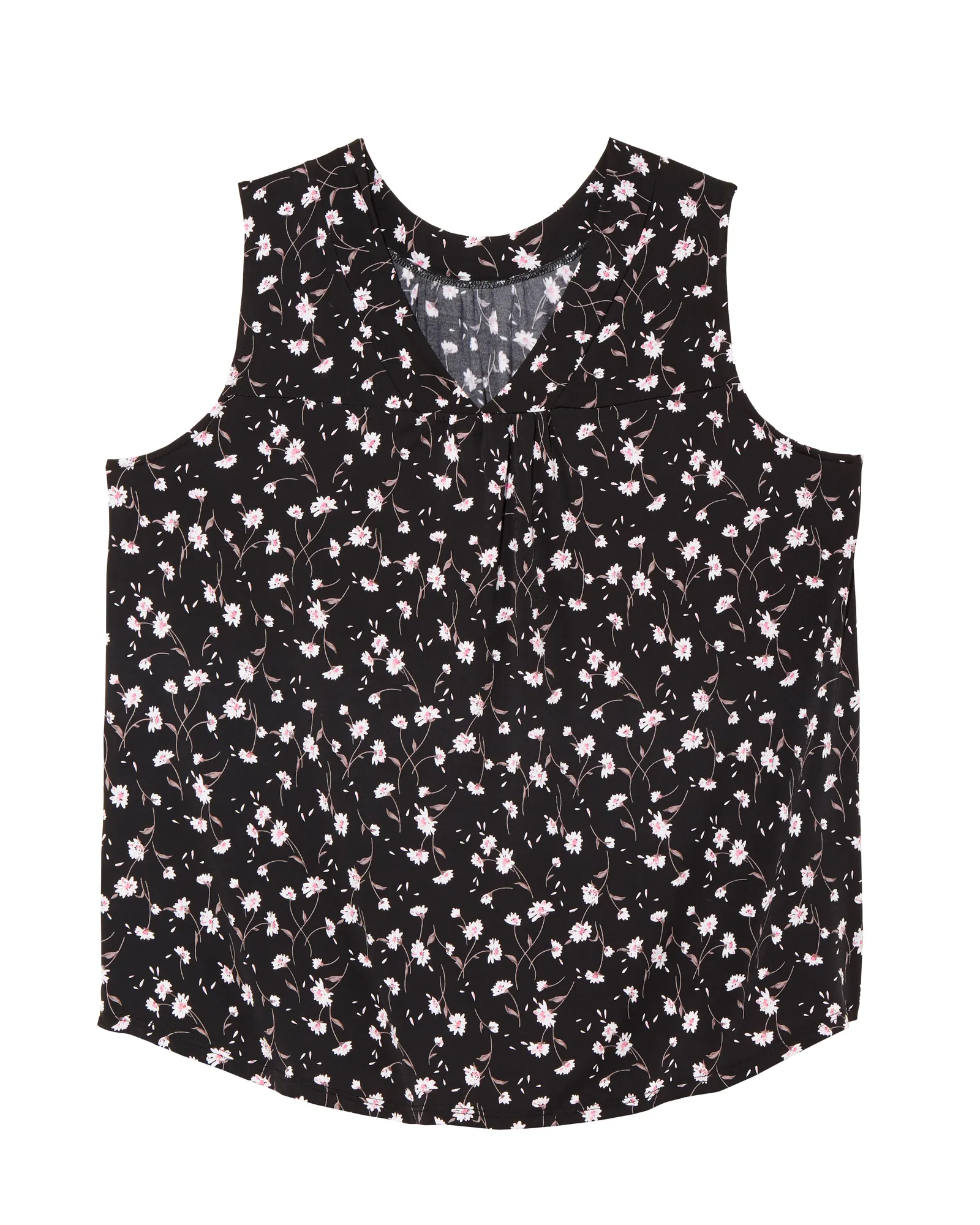 Lisa Sleeveless Blouse | Black / Pink