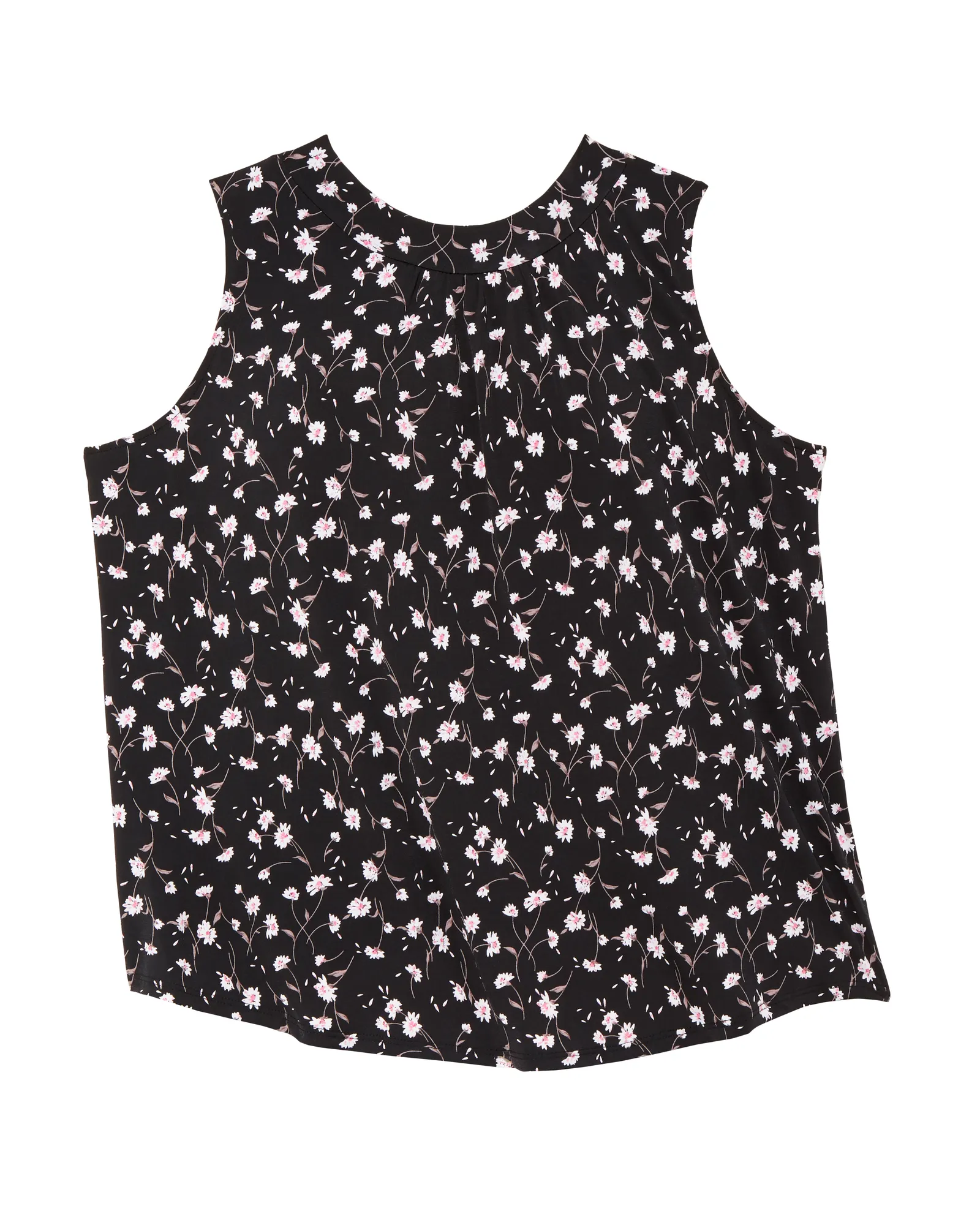 Lisa Sleeveless Blouse | Black / Pink