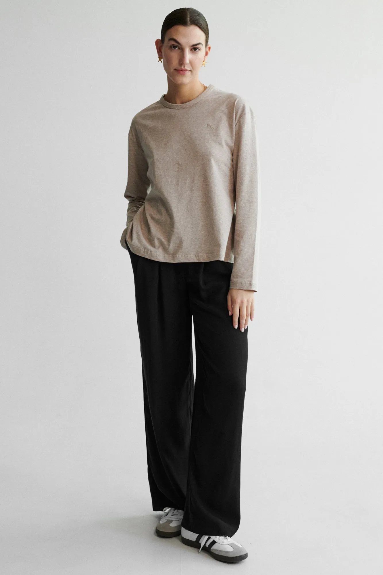 Longsleeve in cotton / 14 / 20 / cappuccino