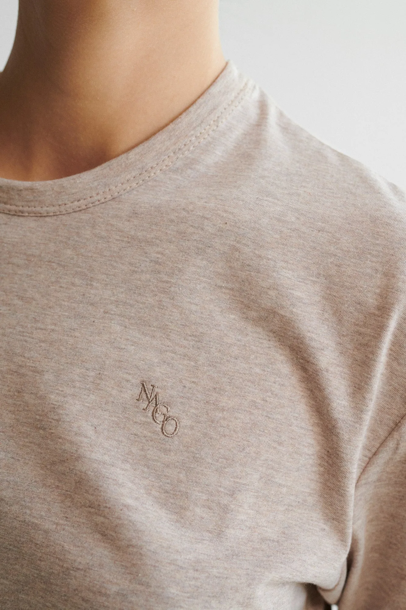 Longsleeve in cotton / 14 / 20 / cappuccino
