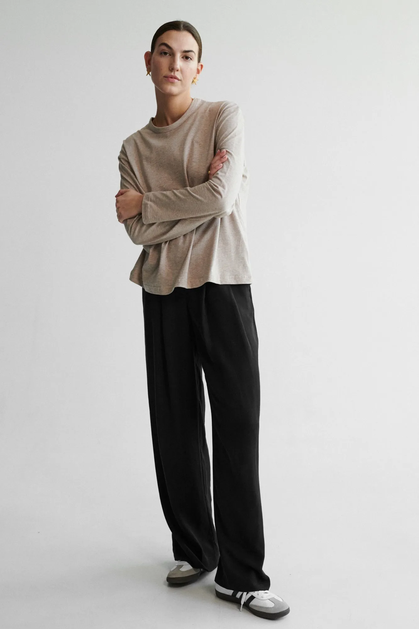 Longsleeve in cotton / 14 / 20 / cappuccino