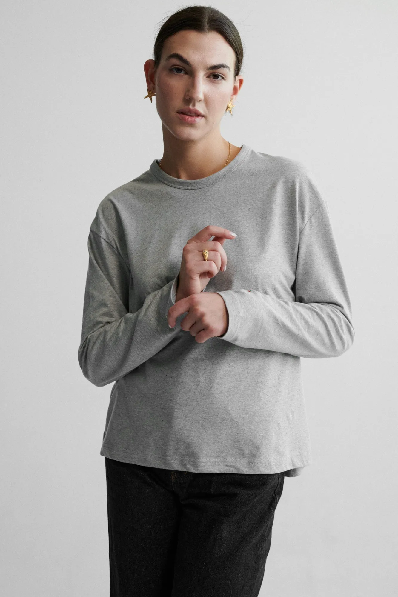 Longsleeve in cotton / 14 / 20 / mist grey