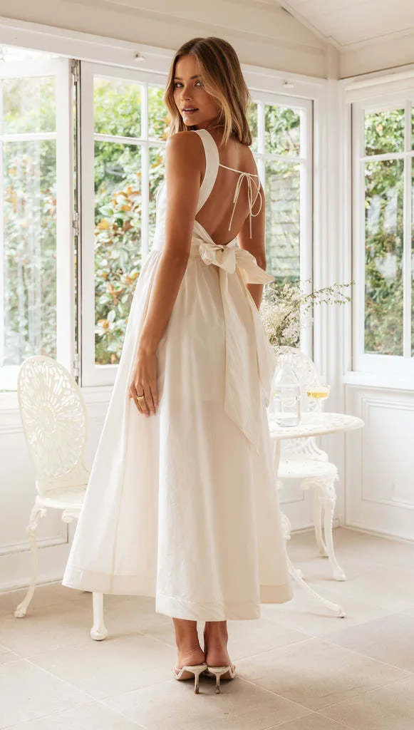 New Sleeveless Sling Backless Lace-up Long Dress