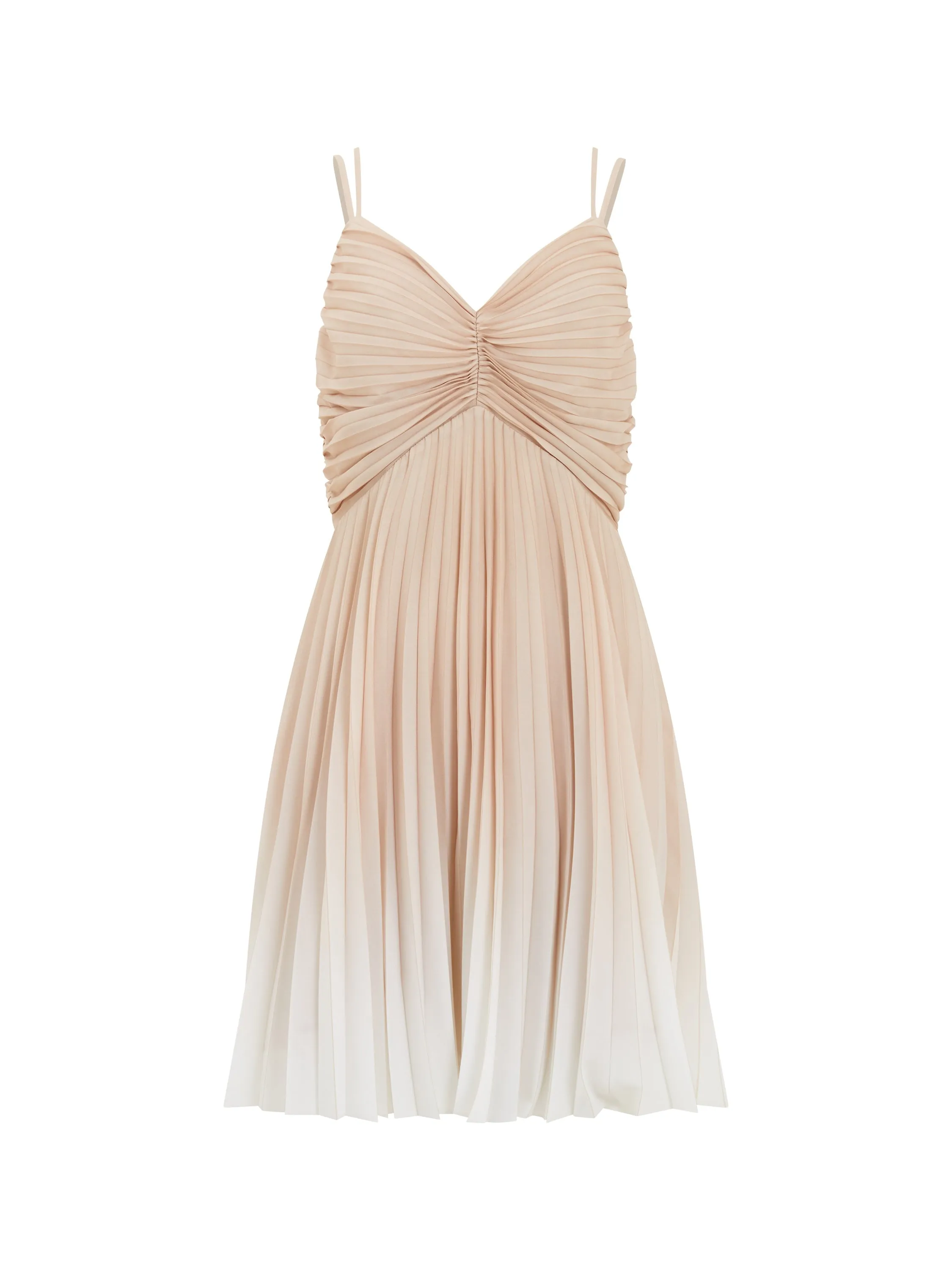 Ombre Sunset Pleated Dress