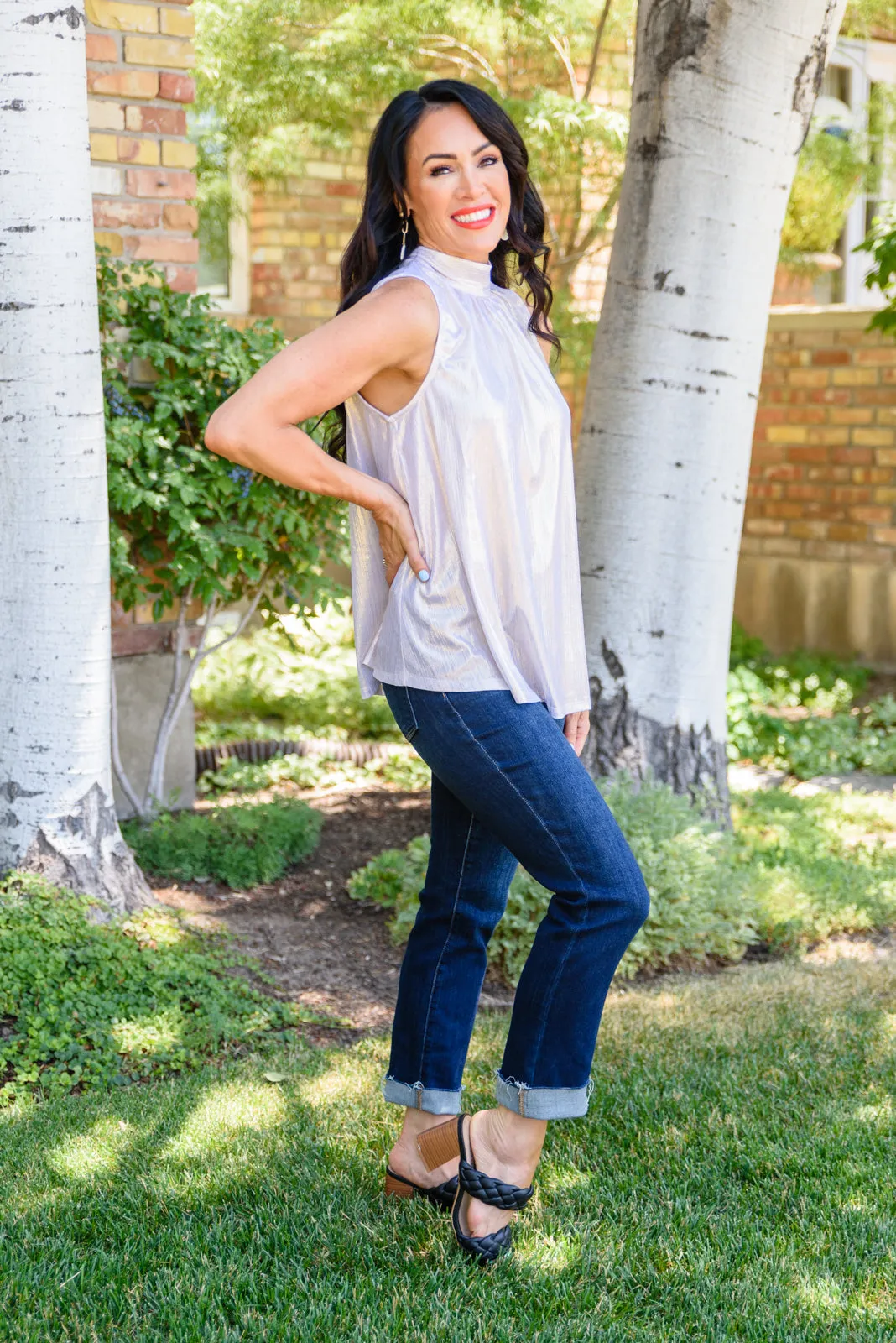 Photo Op Sleeveless Blouse