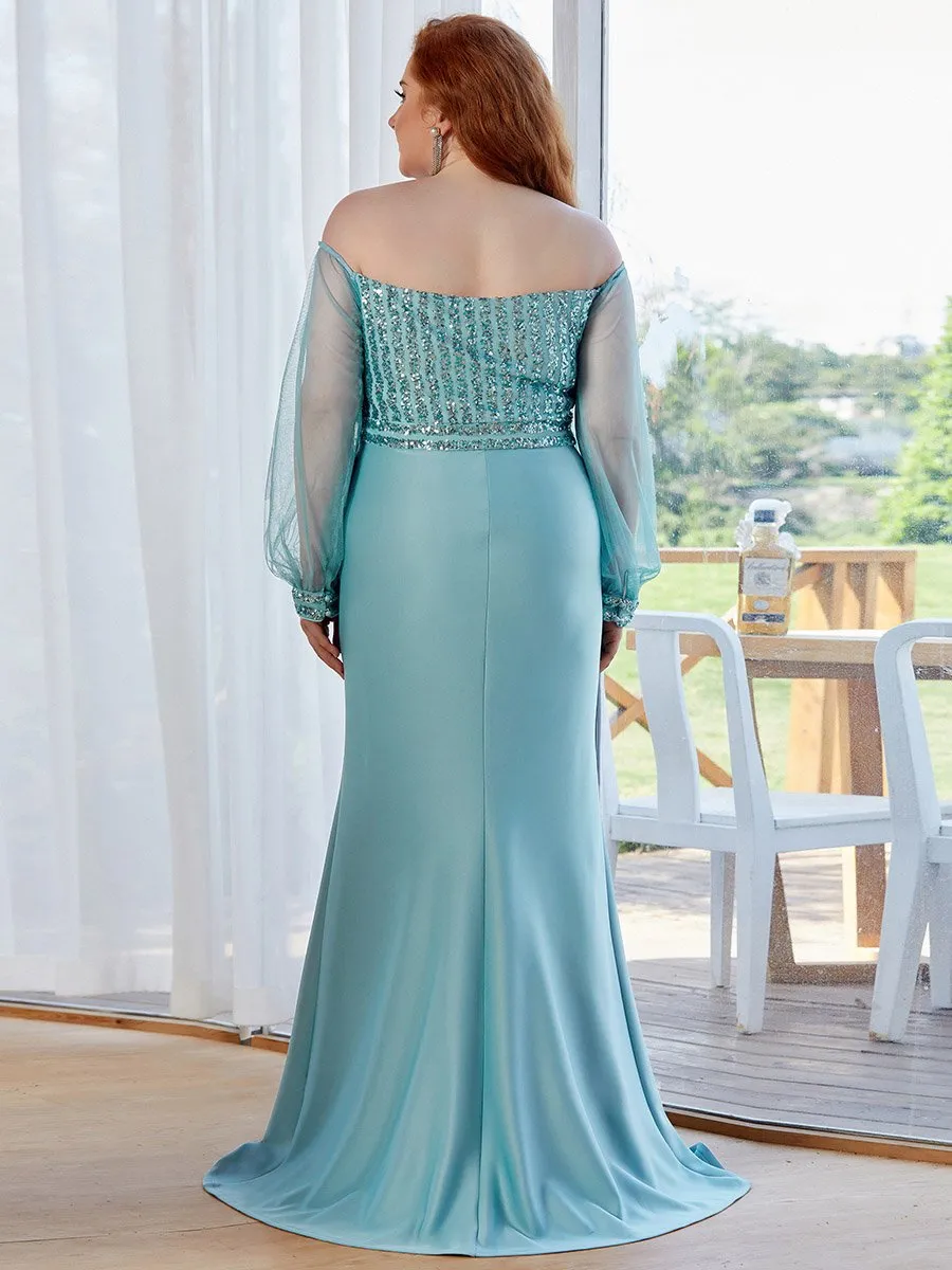Plus Size Cool See-Through Sleeves Wholesale Dresses