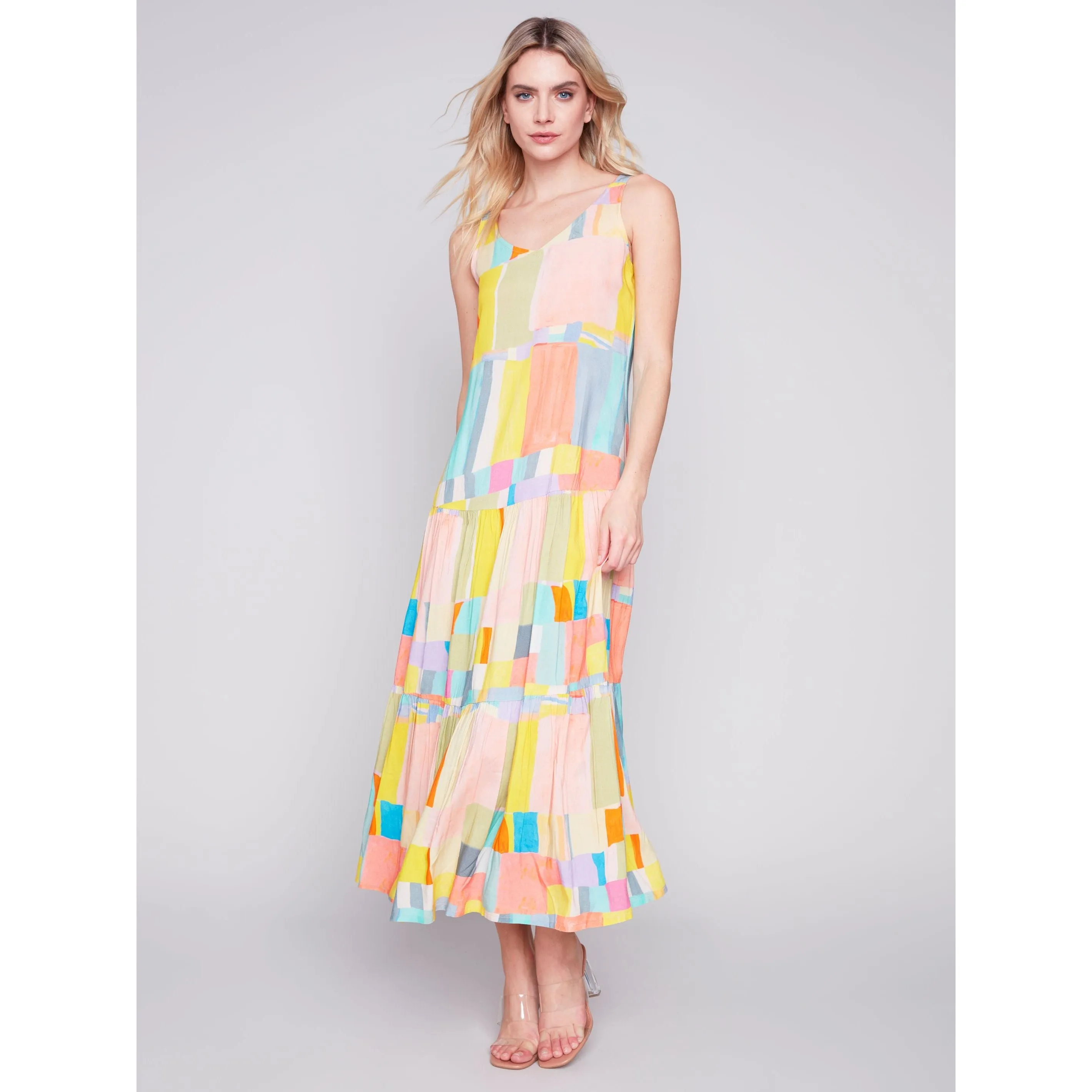 Printed Tiered Maxi Dress