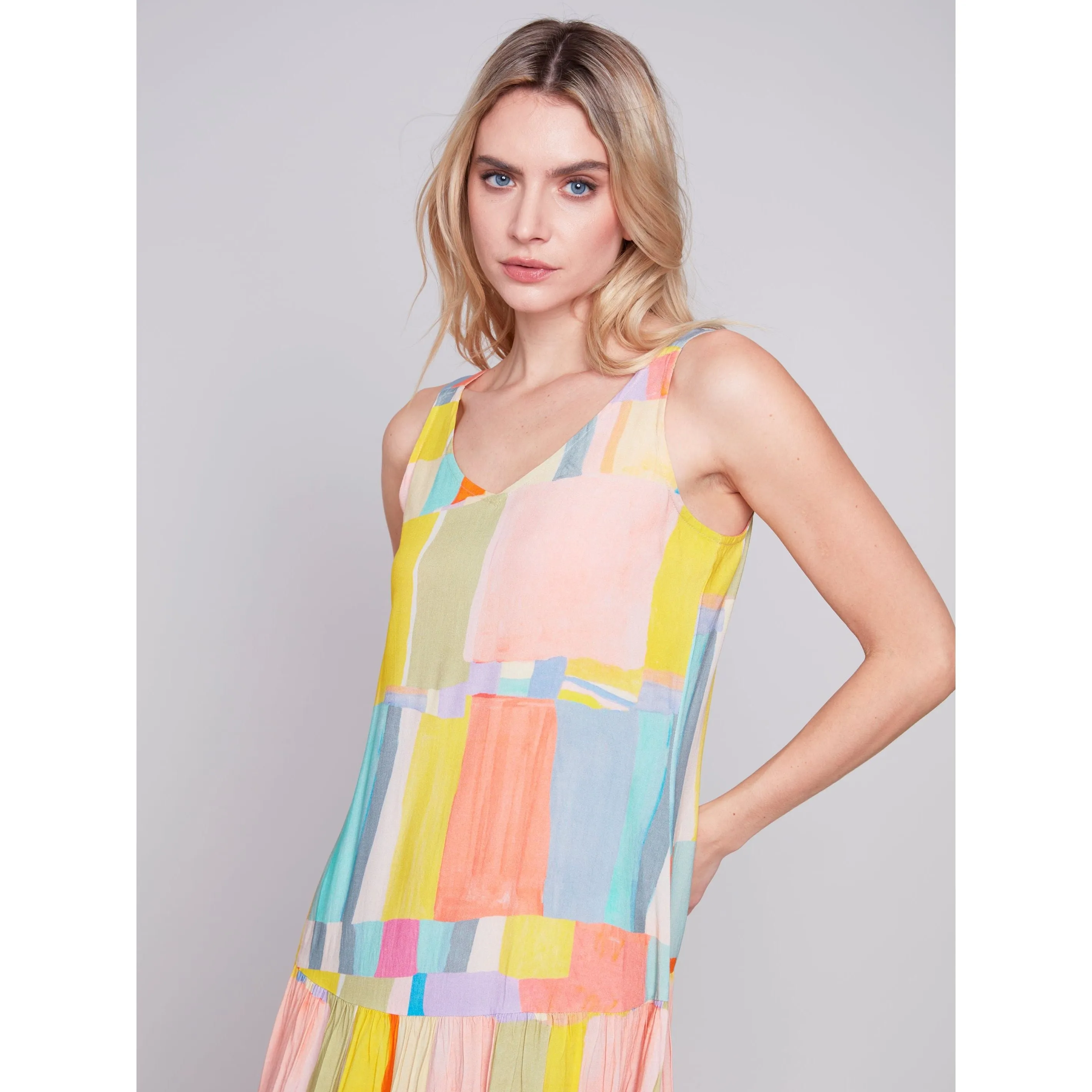 Printed Tiered Maxi Dress