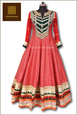 Red Colour Floor Length Anarkali
