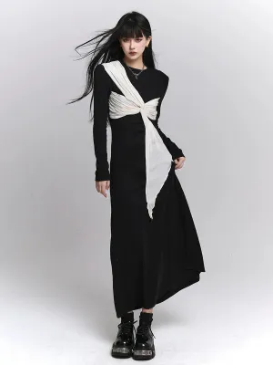Ribbon Task Long Dress