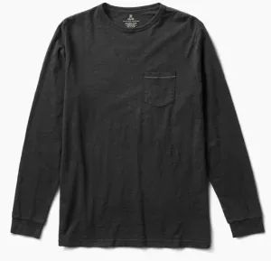 ROARK Well Worn Long Sleeve Mid Organic Knit Top - Black
