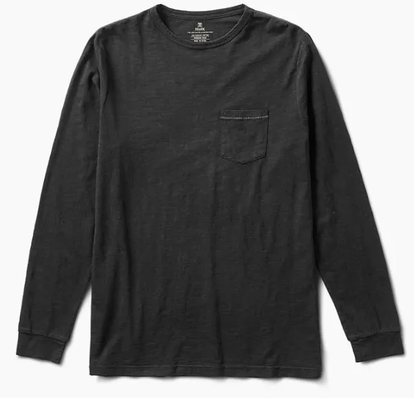 ROARK Well Worn Long Sleeve Mid Organic Knit Top - Black