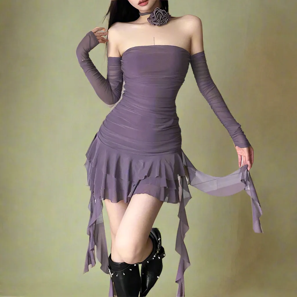 Ruched Off-Shoulder Fairy Dress