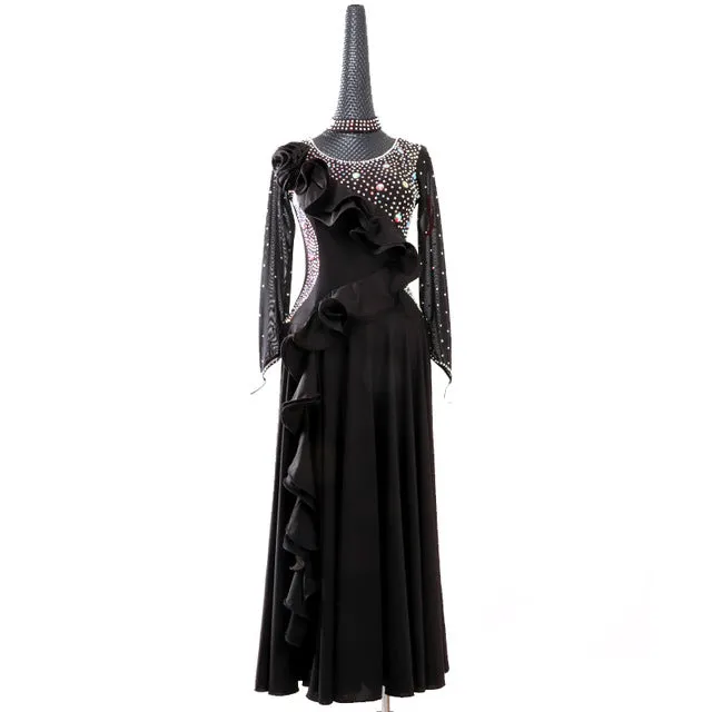 Ruffles and Rhinestones Ballroom Dance Dress